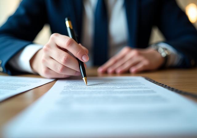 Independent legal mediator facilitating a discussion between two parties